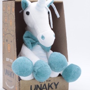 Мягкая игрушка в маленькой подарочной коробке Единорог Карл, 23/35 см